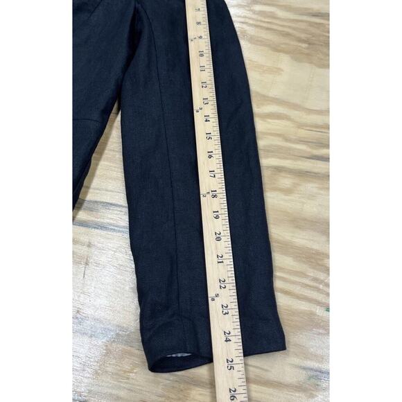 Ann Taylor Loft Linen Blazer Size XL Open Front Black Lined Office Career - Picture 12 of 12